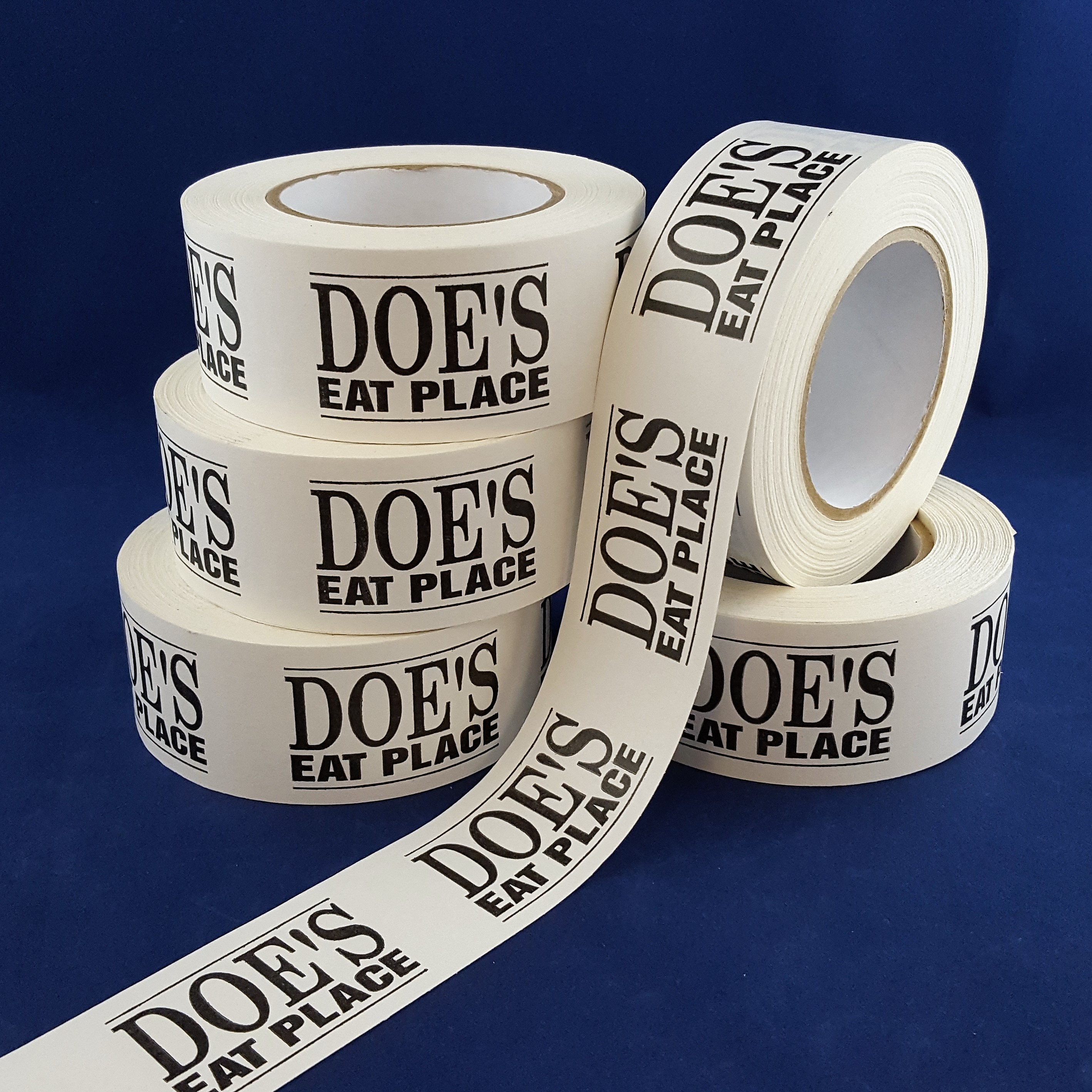 view options for custom printed flat back tape